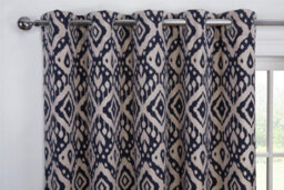"Sundour Eyelet Curtains Marrakech By Iliv Ring Top Curtain Pair 90X90"" Blue" - thumbnail 2