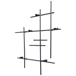 Beliani Wall Candle Holder Porto 74 Cm Black - thumbnail 4