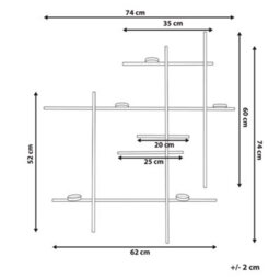 Beliani Wall Candle Holder Porto 74 Cm Black - thumbnail 3