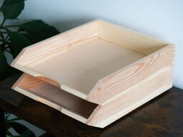 Woodeedoo Stackable Wooden Letter Tray A4 Document Holder Paper Sorter Desk Tidy Organiser For Office Home 26 X 32 X 6 Cm - thumbnail 9