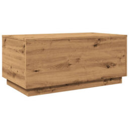 Berkfield Coffee Table With Led Lights Artisan Oak 90X50X40 Cm - thumbnail 3