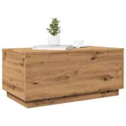 Berkfield Coffee Table With Led Lights Artisan Oak 90X50X40 Cm - thumbnail 6