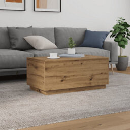 Berkfield Coffee Table With Led Lights Artisan Oak 90X50X40 Cm - thumbnail 4