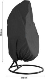 Waterproof And Dustproof Oxford Hanging Chair Cover For Patio, Rocking Chair, Floating Black - thumbnail 5