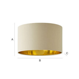 Valuelights Reni Beige & Gold Inner Drum Ceiling Lamp Shade (D)35Cm - thumbnail 9