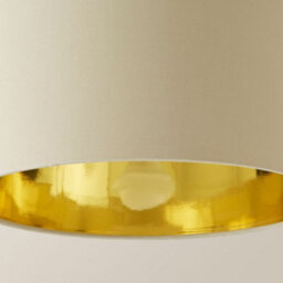Valuelights Reni Beige & Gold Inner Drum Ceiling Lamp Shade (D)35Cm - thumbnail 5