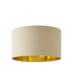 Valuelights Reni Beige & Gold Inner Drum Ceiling Lamp Shade (D)35Cm - thumbnail 7