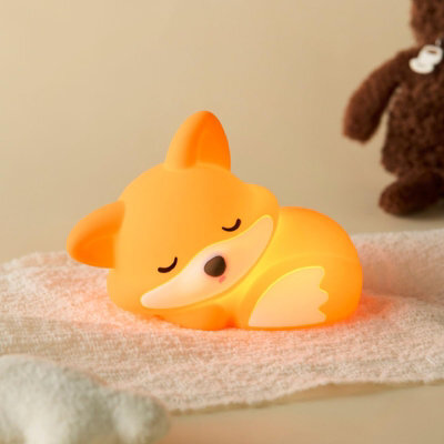 Amorly Cute Fox Lamp, Squishy Animal Night Light, Kids Baby Fox Gifts,adorable Rechargeable Animal Lamps Gifts Kawaii Room Decor For Kids - image 1