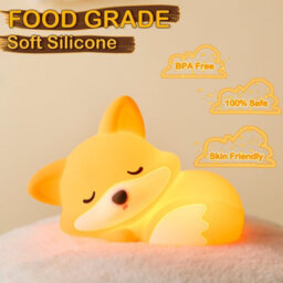 Amorly Cute Fox Lamp, Squishy Animal Night Light, Kids Baby Fox Gifts,adorable Rechargeable Animal Lamps Gifts Kawaii Room Decor For Kids - thumbnail 5