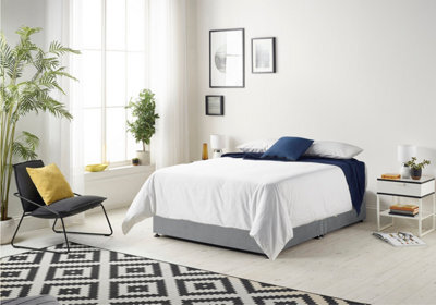 Somnior Beds Somnior Plush Charcoal Memory Foam Divan Bed With Mattress And 2 Drawers  - Small Double - image 1