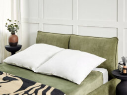 Beliani Set Of 2 Pillows Triglav Low Polyester 80 X 80 Cm White - thumbnail 2