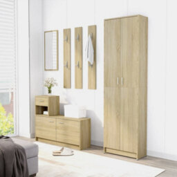 Berkfield Hallway Wardrobe Sonoma Oak 55X25X189 Cm Engineered Wood - thumbnail 3