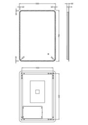 Balterley Talke Soft Square Led Illuminated Touch Sensor Mirror With Demister, 700mm X 500mm - thumbnail 8