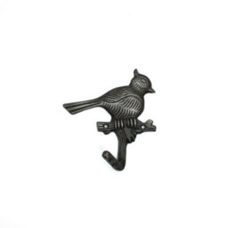 Oakcrafts - Antique Cast Iron Bird On Branch Single Coat Hook - 120mm - thumbnail 4