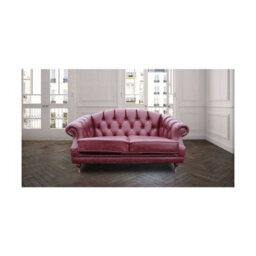 Chesterfield 2 Seater Old English Burgandy Leather Sofa Settee Bespoke In Victoria Style - thumbnail 2
