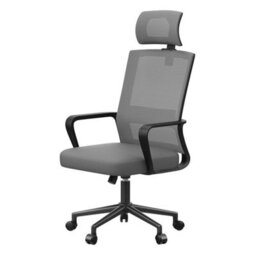 Dark Gray Mesh Office Ergonomic Chair Swivel Lift Computer Desk Adjustable Height - thumbnail 5
