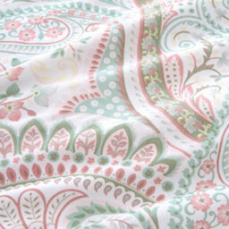 Dreams & Drapes Palais Rich Jacobean Damask Print Green Duvet Cover Set - thumbnail 3