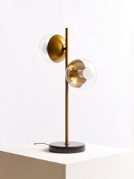 Orsina Handcrafted Large Table Lamp With Black Marble Base, Minimalist Design Desk Lamp, Versatile Lamp On A Table - thumbnail 3