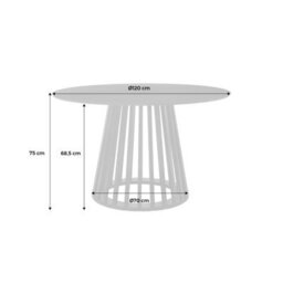 Sweeek - 4-Seater Wooden-Effect Dining Table With Spruce Legs Black 120X120X75 Cm - Clara - thumbnail 4