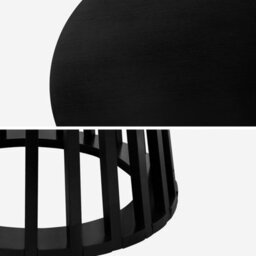 Sweeek - 4-Seater Wooden-Effect Dining Table With Spruce Legs Black 120X120X75 Cm - Clara - thumbnail 2