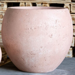 Jōbū Jobu Home - 70Cm Xl Sphere Planter For Outdoor Shrubs - 207L Orbello - Blushstone (Blush Beige Peach Tones) - thumbnail 2