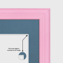 AK Frames 40X20Cm Pastel Pink Classic Multi Photo Frame With Pompadour Mount - Holds 3 Apertures (3X) 6X4 Photos - thumbnail 7