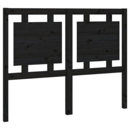Walplus Bed Headboard Black 125.5X4X100 Cm Solid Pine Wood - thumbnail 2