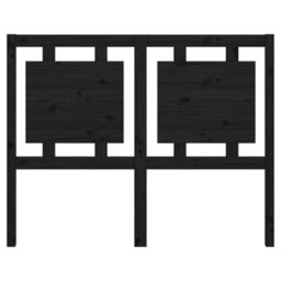 Walplus Bed Headboard Black 125.5X4X100 Cm Solid Pine Wood - thumbnail 4