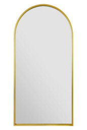 "Mirroroutlet Arcus - Gold Framed Arched Full Length Leaner / Wall Mirror 71"" X 35"" (180Cm X 90Cm)" - thumbnail 3