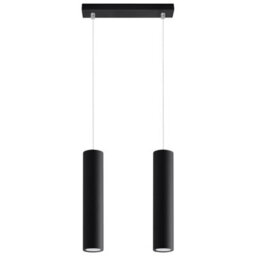 Sollux Lighting Lagos Steel Black 2 Light Classic Pendant Ceiling Light - thumbnail 3