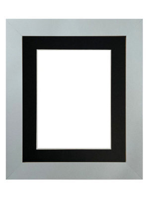 Frames By Post Metro Light Grey Frame With Black Mount 40 X 50Cm Image Size 16 X 12 Inch - image 1