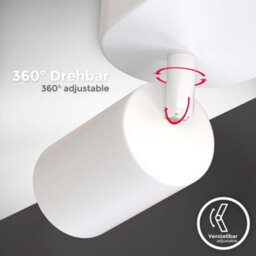 B.k.licht White 4 Way Ceiling Light Gu10 Lamp Metal Kitchen Hallway - thumbnail 3