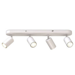 B.k.licht White 4 Way Ceiling Light Gu10 Lamp Metal Kitchen Hallway - thumbnail 1