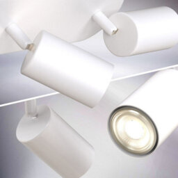 B.k.licht White 4 Way Ceiling Light Gu10 Lamp Metal Kitchen Hallway - thumbnail 7
