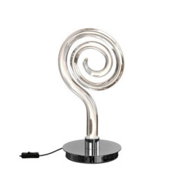Luminosa Lighting Luminosa Adaggio Iris Crystal Table Lamp, 10W Led, 3000K, 800Lm, Polished Chrome/clear, Made In Spain - thumbnail 1