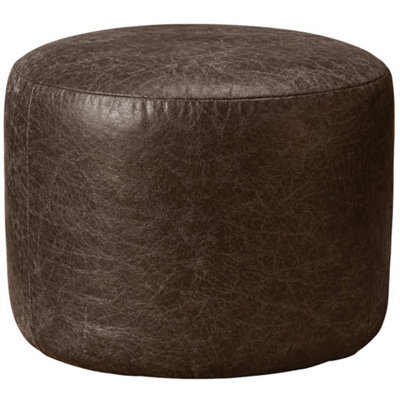istyle mode Oval Shape Pu Leather Footstool Bean Bag (Chocolate,40X30Cm)