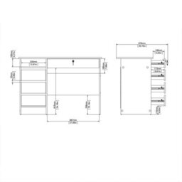 Wyld Haus Billabong Jackson Hickory Oak 4-Drawer Office Desk - thumbnail 9