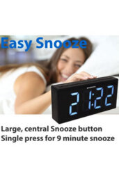 Grouptronics Denver Gtcr-T1M Black Large Digit Digital Alarm Clock Radio With Customizable Brightness And Fm - thumbnail 2