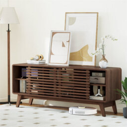 Entertainment Center Tv Stand With Sliding Doors - thumbnail 3