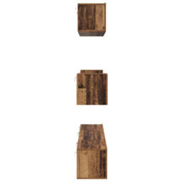 Berkfield Tv Cabinet Set 7 Pcs Old Wood 80 X 30 X 30 Cm Engineered Wood - thumbnail 9