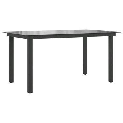 Walplus Garden Table Black 150X90X74 Cm Aluminium And Glass - image 1