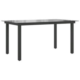 Walplus Garden Table Black 150X90X74 Cm Aluminium And Glass - thumbnail 1