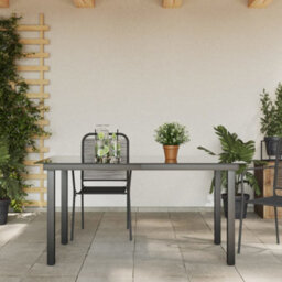 Walplus Garden Table Black 150X90X74 Cm Aluminium And Glass - thumbnail 2