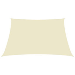Berkfield Sunshade Sail Oxford Fabric Rectangular 3X4 M Cream - thumbnail 2