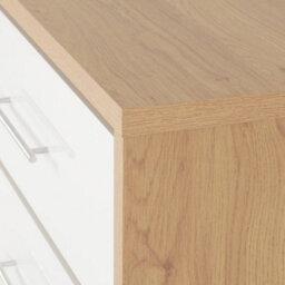 Seconique Seville Oak And White Finish 3 Drawer Chest - thumbnail 5