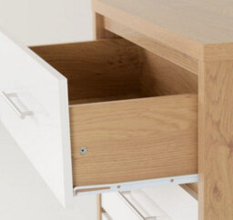 Seconique Seville Oak And White Finish 3 Drawer Chest - thumbnail 7