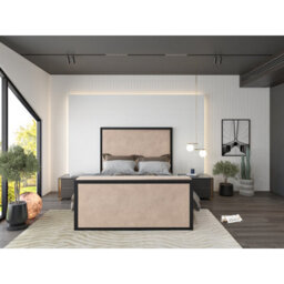 Madrid Upholstered Electric Media  Mink Tv Bed Frame - thumbnail 2