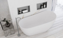 Recessed Bathroom Shelf Rea 2 30X45X10 Brush Steel - thumbnail 6