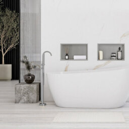 Recessed Bathroom Shelf Rea 2 30X45X10 Brush Steel - thumbnail 5