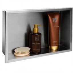 Recessed Bathroom Shelf Rea 2 30X45X10 Brush Steel - thumbnail 2